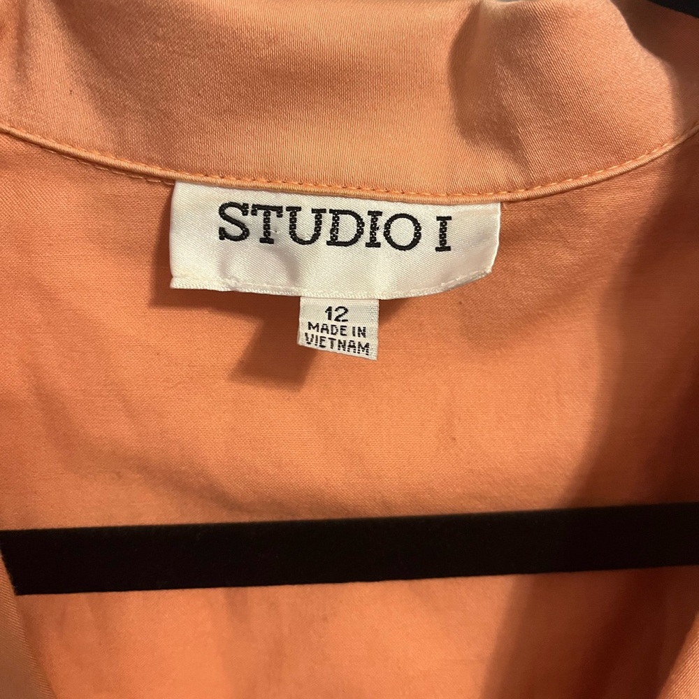 Studio I Women's Peach Short Sleeve Blazer - Picture 2 of 7